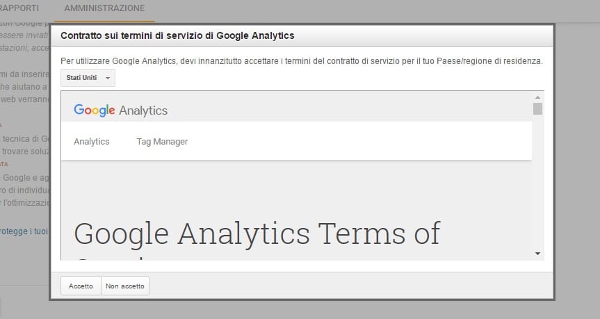 term conditions google analytics id