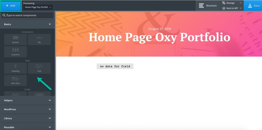 Oxygen page builder widget